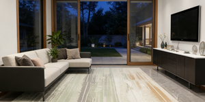 Tapis tissé Wilton de style moderne, fabriqué à la machine, motif abstrait haut de gamme, écologique, résistant aux taches, lavable pour la maison - Product Image 3