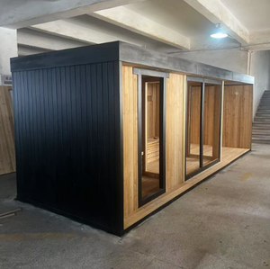 屋外シーダーソーナシェッドシャワーと更衣室モダン屋外サウナハウス4人伝統的サウナルーム - Product Image 4