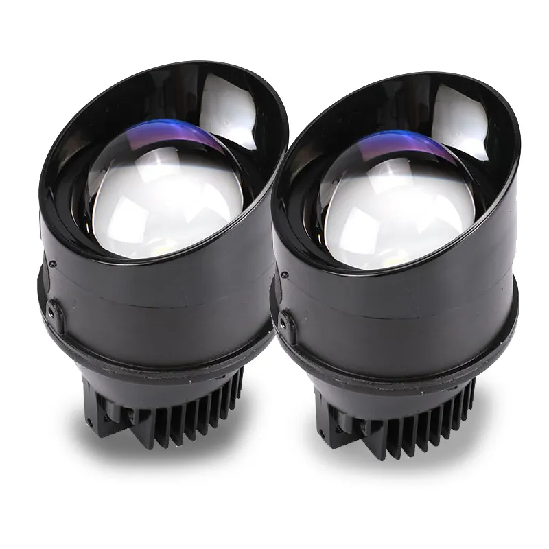 Hot Seller 3.0 Inch Foglights 3 Colors Fog Lens Bi Led Projector Lens Fog Lights For Toyota Camry Nissan Micra
