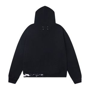 Nouvelle veste pull à capuche MM6 tendance, ample, élégante, décontractée, imprimée encre éclaboussée et graffiti - Product Image 5