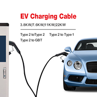 Câble de charge EV portable de marque d'alimentation demi-minute Type 2 Câble EV IP66 IEC62196 par TUV CE TUV FCC RoHs Reach Certifications