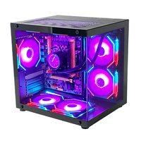 PCOOLING Étui pour PC de jeu Atx Itx M-Atx Étui de jeu Mid Towerr Personnaliser Étui d'ordinateur de jeu de couleur blanche transparente