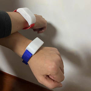 Nuevo diseño de tela colorida con hebilla de impresión personalizada controlador Wifi pulsera Led para <span class=keywords><strong>concierto</strong></span> - Product Image 2