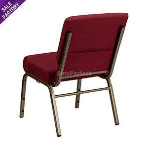 Sillas de Iglesia Modernas Apilables al por Mayor, Muebles de Teatro con Estructura Metálica, Asientos de Iglesia Económicos y Duraderos, Sillas Tapizadas para Iglesia - Product Image 4