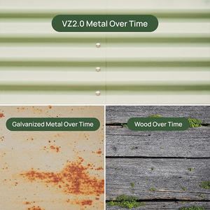 Классические большие двусторонние металлические кашпо с порошковым покрытием, квадратный дизайн, экологичные, прочные, из нержавеющей стали 304, для цветов - Product Image 6