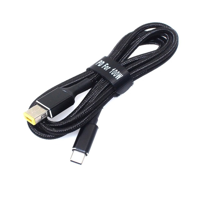 100W USB Type-C Laptop Power Adapter Cable with TPE Jacket and Pure Copper Conductors for Computer Use