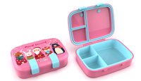 Boîte à bento Aohea sans BPA, compatible micro-ondes, 3 compartiments, récipient alimentaire unique, sandwich portable, loncheras, boîte à lunch pour enfants