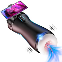 Masturbador Masculino Inteligente, Totalmente Automático, con Succión, Vibración, Reproductor de Voz, Bluetooth, Carga USB, Manos Libres