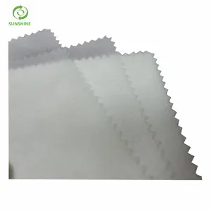 Venda quente reciclado PET tecido não-tecido macio liso branco cor feltro tecido Rolls