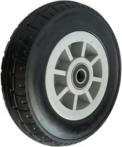 HKT1070 wheelbarrow cart heavy load replacement tire 4 5 6 8 inch solid rubber wheel for hand truck