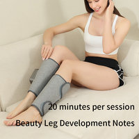 Masseur électrique pour les jambes avec chaleur et compression d'air, masseur sans fil pour les mollets et les pieds, pour la relaxation musculaire et la circulation, utilisation à domicile