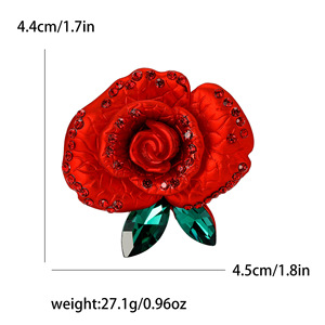 Emaye Rhinestone gül broş kadınlar için Unisex bitki pimleri 2-color mevcut ofis parti aksesuarları hediyeler (<span class=keywords><strong>BR180</strong></span>) - Product Image 5