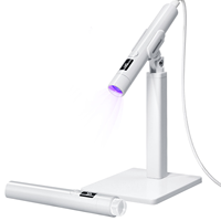 Portable Blanc Mini USB Lampe UV 2 en 1 Tête En Silicone Rechargeable 3W Vernis À Ongles Sèche Led Lampe À Ongles Avec Support