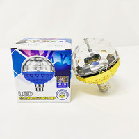 Boule magique rotative à cristaux musicaux, ampoule LED RGB pour scène, lampe E27 pour discothèque, fête, DJ, effet de Noël, lumières de scène LED RGB pour DJ