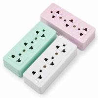Adaptateur de prise mobile industriel en laiton et ABS, trois couleurs, 10A, neuf trous, pour prises européennes, thaïlandaises et cambodgiennes, vente en gros