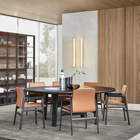 Chaise de salle à manger minimaliste italienne en pin massif, fauteuil de loisirs moderne et simple pour la maison, dossier en cuir réglable, idéal pour hôtel