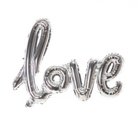 Ballons en aluminium Alphabet LOVE pour mariage, baby shower, fête des mères, Saint-Valentin, Noël et Nouvel An - Décorations de fête - Lumineux