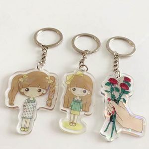 2021 New Design Cheap Factory Custom Cartoon Printed Logo Hologram Glitter Acrylic Keychain Display for Promotion Gift - Product Image 5