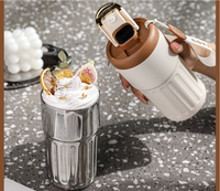 Nouveau 2025 Gobelet Isotherme Intelligent 450 ml pour Café, Bouteille d'Eau Double Paroi Isolée Sous Vide avec Affichage LED de Température