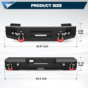 Nuevo Producto ULON, Parachoques Delantero y Trasero para <span class=keywords><strong>Toyota</strong></span> <span class=keywords><strong>Tundra</strong></span> 2022-2026, Combo de Parachoques para Camioneta en Negro Texturizado, Acero al Carbono Negro - Product Image 4