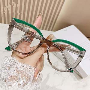 Gafas con Bloqueo de Luz Azul TR90 para Mujer, Diseño de Ojo de Gato, Montura Grande, Logotipo Personalizado, Moda 2025 - Product Image 5