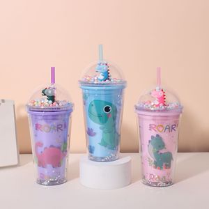 Vaso de plástico de doble pared de 16 oz con diseño de dibujos animados de verano, ligero y portátil, para chicas. - Product Image 5