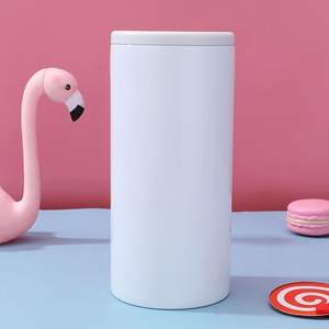 حار بيع 12 أوقية مزدوجة الجدار الفولاذ المقاوم للصدأ ضئيلة يمكن برودة 3 في 1 زجاجة برودة - Product Image 5