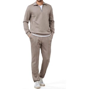 Conjunto Deportivo de Punto Jacquard para Hombre FOXA, Sudadera de Manga Larga y Pantalones Joggers, Atuendo Informal y Transpirable - Product Image 2