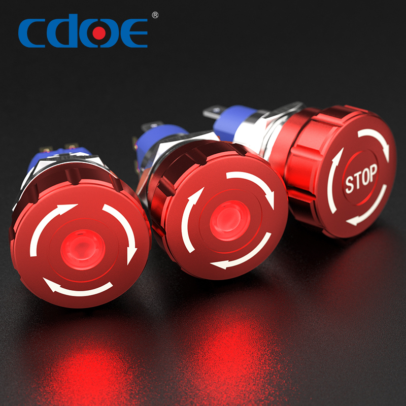 10amp Red Led Emergency Stop Switch