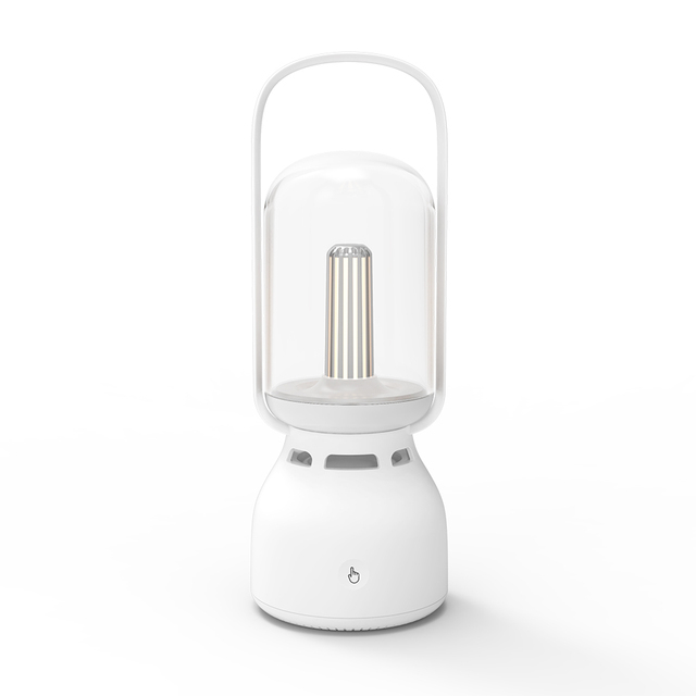 New gadgets 2025 Camping Personalized Battery Powered Light Table Lamp Unique Creative Transparent Light with Bluetooth Speaker