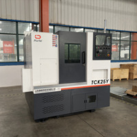 Pulute Supply TCK25Y Torno CNC de alta velocidad Máquina herramienta de cama horizontal pequeña Sistema de control GSK Nueva cama inclinada pequeña