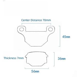 Accessoires de freinage, plaquettes de frein avant pour moto GS125/GN125, plaquettes de frein avant, plaquettes de garniture de frein - Product Image 2
