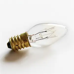 ナイト電球がScentsy電球に取って代わりますC7白熱フィラメント透明ガラス15ワットヒマラヤソルトランプ交換用電球