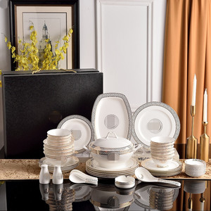 Factory 58 PCS Luxury Fine Bone China <b>Dinner</b> Tableware <b>Set</b> - Product Image 2