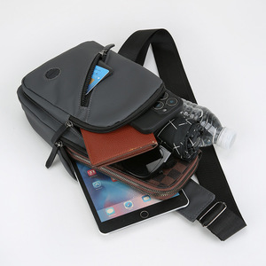 Men's Chest Bag Water Repellent Large Capacity Multi Layer Adjustable Strap Crossbody Bag Everyday Use - Product Image 4