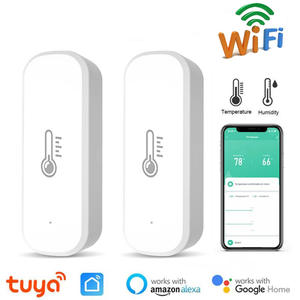 घर के अंदर उपयोग के लिए ट्यूया वाईफाई स्मार्ट तापमान और आर्द्रता सेंसर डिटेक्टर - Product Image 1