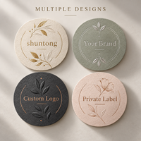 Étiquettes adhésives personnalisées en papier cosmétique, impression couleur, estampage à chaud or, finition mate, pour emballage de crème corporelle et d'huile.