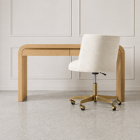 Bureau de travail moderne minimaliste en bois de haute qualité avec tiroirs et bureau d'écriture - Mobilier de bureau luxueux