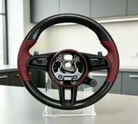 Volante de Coche de Fibra de Carbono Forjado Personalizado de Alta Calidad en Cuero Genuino para Porsche 911 992 992.1 2019-2024