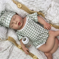 Poupée Reborn en Silicone Réaliste de 50 cm, Toucher Naturel, Veines Visibles, Bébé Nouveau-né Endormi, Fournisseur d'Usine, Idéale pour Importateurs de Jouets