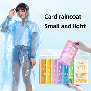Una volta impermeabile protezione portatile <span class=keywords><strong>contro</strong></span> la pioggia aumento di spessore trasparenza uomo e donna Poncho carta - Product Image 2