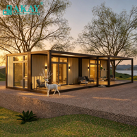 Maison modulaire préfabriquée extensible et détachable AKAY, structure en acier imperméable, maison préfabriquée en conteneur, maison habitable avec 3 chambres