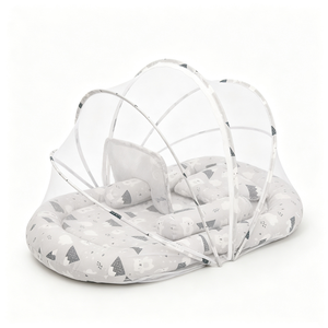 Custom <b>Baby</b> <b>nest</b> with mosquito net, Portable newborn <b>baby</b> lounger <b>nest</b>, Grey bear print <b>baby</b> co-sleeping <b>nest</b> - Product Image 1