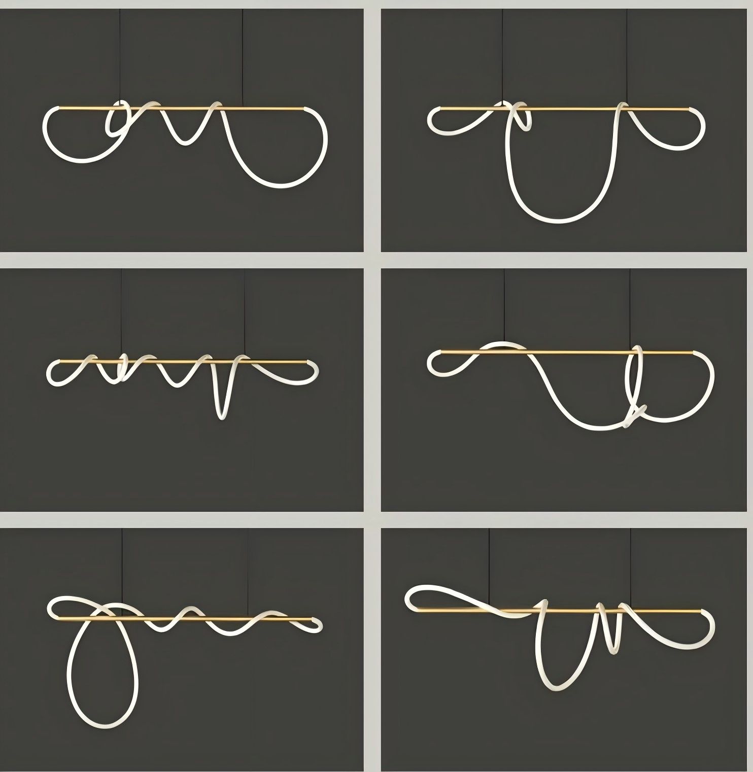 L 80CM pendentif lumière enveloppé