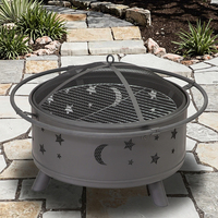 Nouvel arrivage Grilles de barbecue en métal noir élégantes pour intérieur/extérieur Revêtement en poudre de gaz de charbon de bois corten en acier et fer de haute qualité