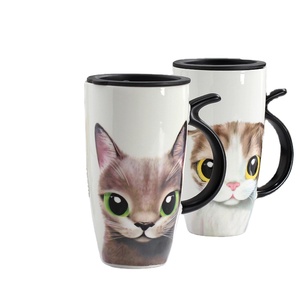 Taza <span class=keywords><strong>de</strong></span> Café <span class=keywords><strong>de</strong></span> Cerámica <span class=keywords><strong>de</strong></span> Porcelana Única con <span class=keywords><strong>Diseño</strong></span> <span class=keywords><strong>de</strong></span> Gato <span class=keywords><strong>de</strong></span> Dibujos Animados Creativo <span class=keywords><strong>de</strong></span> Gran Capacidad <span class=keywords><strong>de</strong></span> 500 ml <span class=keywords><strong>de</strong></span> Zogift con Cuchara en el Asa - Product Image 1