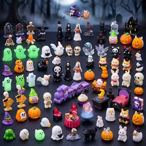 Figuras de Resina 3D de Halloween: Casa de Cupcakes, Tren, Calabaza, Gato Negro, Murciélago, Fantasma, Pareja, Esqueleto, Cementerio, Hueso, Lápida, Mini Escena - Product Image 2