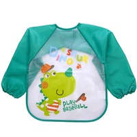 Bavoirs pour bébés avec des animaux de dessin animé mignons, imperméables, colorés, bavoirs pour enfants à manches longues, bavoirs pour enfants à manches longues, tablier pour bébé