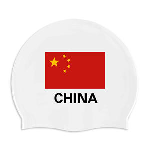 Gorro de Natación de Silicona con Diseño de la Bandera de China, Impermeable, Unisex, para Adultos - Product Image 3