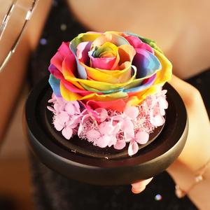 Flores para decoración de la boda de Día de San Valentín, regalo de flores con tapa de cristal - Product Image 2